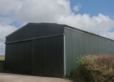 Custom Made Steel Barn in grey