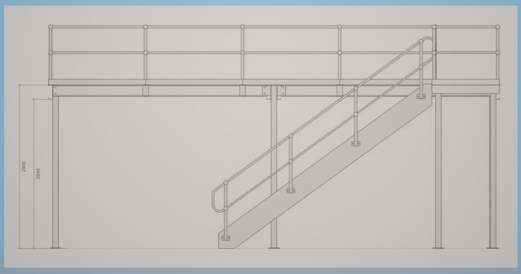 Introduction to Mezzanine Floors - diagram of a mezzanine floor.