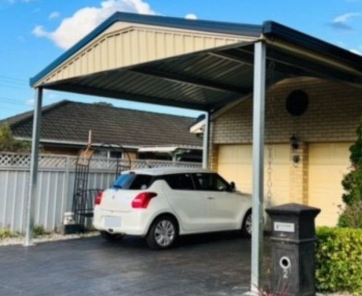 Gable Roof vs Dutch Gable Roof for Your Carport? Photo of gable carport.