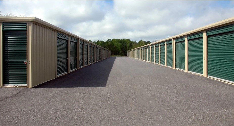 Custom Made Steel Sheds, two rows of storage units