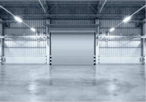 Building Better Sheds for Australia: The Professional Choice Approach, interior of workshop with roller door.