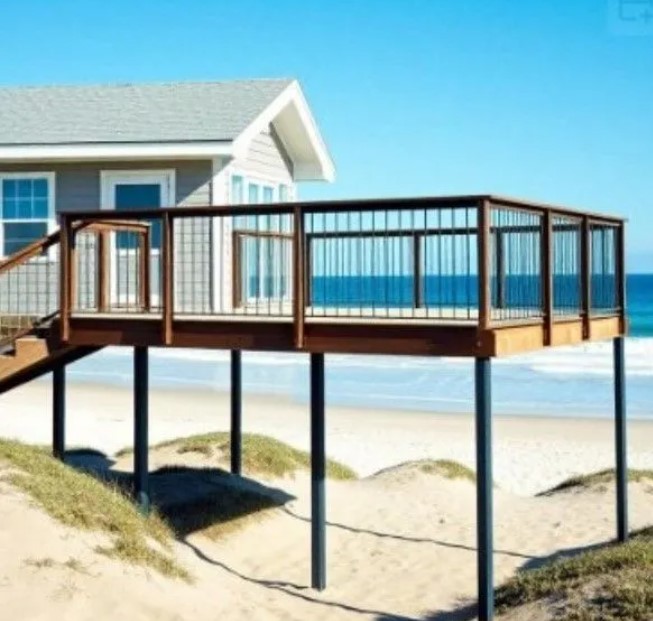 Building a Steel Deck Frame Kit: The Perfect DIY Project, steel deck at beach house