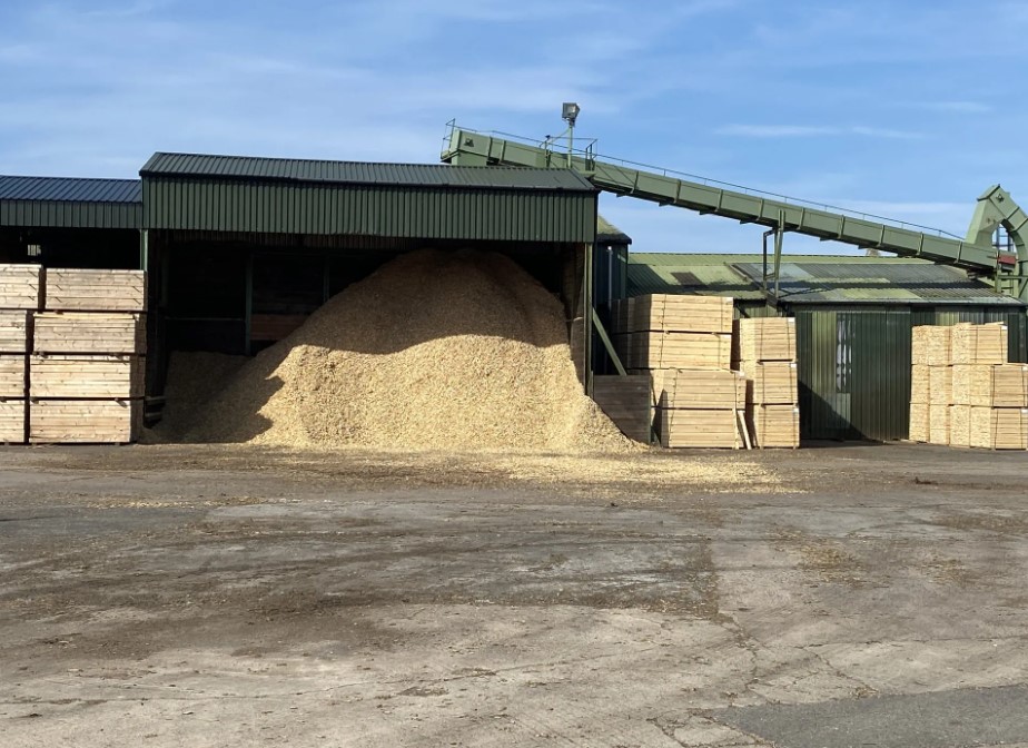 Custom made open front farm sheds showing grain storage.