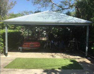 Sheds and Carports: What to Look for When Choosing Your Next Build - photo of a hip roof carport