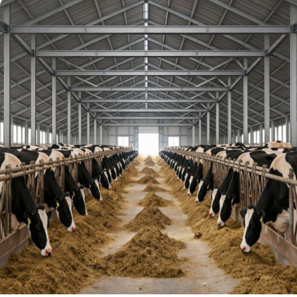 inside a cow shed